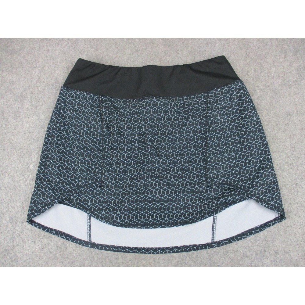 Oiselle Skort Womens 6‎ Blue Geometric Running Athletic Pull On Skirt Zip Pocket